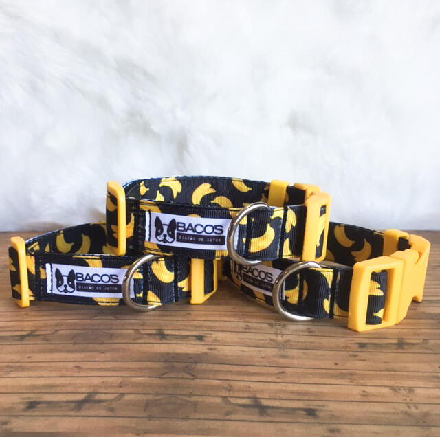 Bananas. Collar 2,5 cms de ancho.